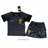Brazil Goalkeeper Shirt Kid 2022 Black