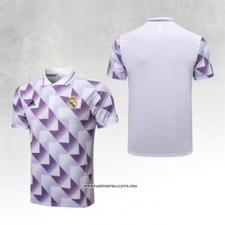 Real Madrid Shirt Polo 22/23 White and Purpura