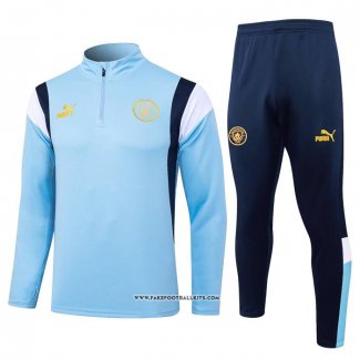 Sweatshirt Tracksuit Manchester City 23/24 Light Blue