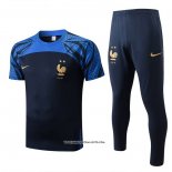 Tracksuit France Short Sleeve 22/23 Blue