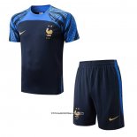Tracksuit France Short Sleeve 22/23 Blue - Shorts