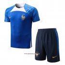 Tracksuit France Short Sleeve 22/23 Blue - Shorts