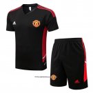 Tracksuit Manchester United Short Sleeve 22/23 Black - Shorts