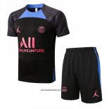 Tracksuit Paris Saint-Germain Jordan Short Sleeve 22/23 Black and Blue - Shorts