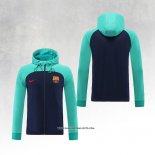 Chaqueta con Capucha del Barcelona 22/23 Green and Blue