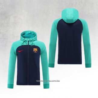 Chaqueta con Capucha del Barcelona 22/23 Green and Blue