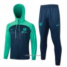 Hooded Tracksuit Barcelona Kid 23/24 Blue and Green