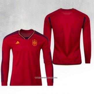 Spain Home Shirt Long Sleeve 2022