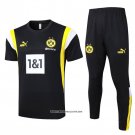 Tracksuit Borussia Dortmund Short Sleeve 23/24 Black