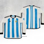 Argentina Home 3 Star Shirt Long Sleeve 2022