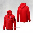 Chaqueta con Capucha del Paris Saint-Germain Jordan 22/23 Red