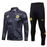 Jacket Tracksuit Borussia Dortmund 22/23 Black and Grey