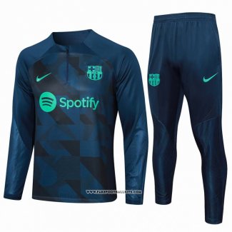 Sweatshirt Tracksuit Barcelona Kid 23/24 Blue