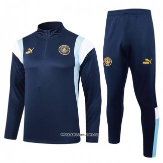 Sweatshirt Tracksuit Manchester City 23/24 Blue Oscuro