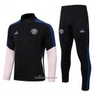 Sweatshirt Tracksuit Manchester United 22/23 Black and Rosa