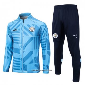 Jacket Tracksuit Manchester City 22/23 Light Blue