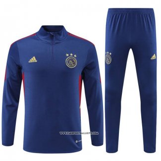 Sweatshirt Tracksuit Ajax 22/23 Blue