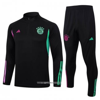 Sweatshirt Tracksuit Bayern Munich Kid 23/24 Black