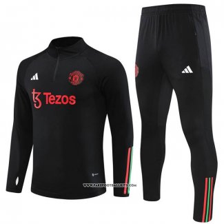 Sweatshirt Tracksuit Manchester United Kid 23/24 Black