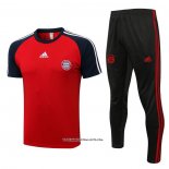 Tracksuit Bayern Munich Short Sleeve 21/22 Red