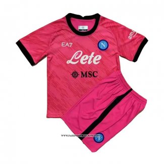 Napoli Goalkeeper Shirt Kid 22/23 Rosa