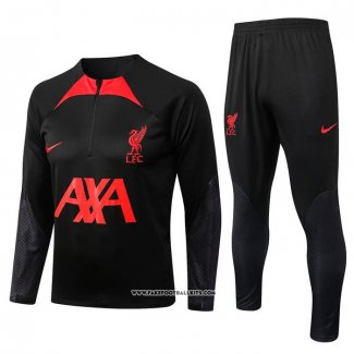 Sweatshirt Tracksuit Liverpool Kid 22/23 Black