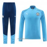 Sweatshirt Tracksuit Manchester City 23/24 Light Blue