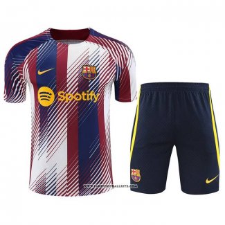 Tracksuit Barcelona Short Sleeve 2023 Blue and Red - Shorts