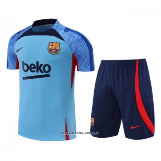 Tracksuit Barcelona Short Sleeve 22/23 Blue - Shorts