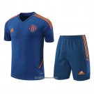 Tracksuit Manchester United Short Sleeve 22/23 Blue - Shorts