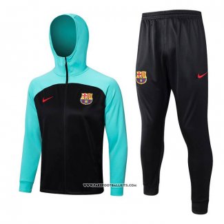 Hooded Tracksuit Barcelona 22/23 Blue and Black