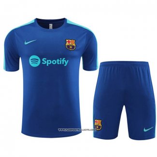 Tracksuit Barcelona Short Sleeve 23/24 Blue - Shorts