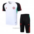 Tracksuit Manchester United Short Sleeve 23/24 White and Black - Shorts