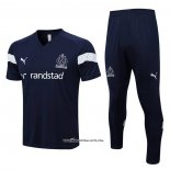 Tracksuit Olympique Marseille Short Sleeve 22/23 Blue