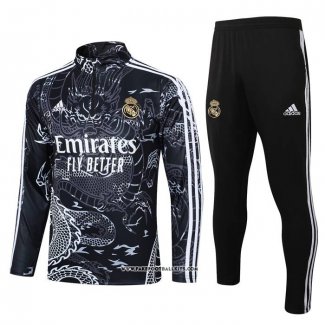 Sweatshirt Tracksuit Real Madrid Kid 23/24 Black