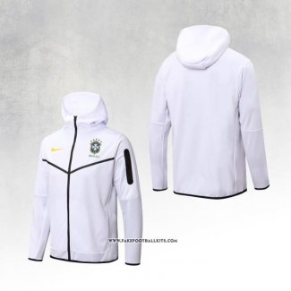 Chaqueta con Capucha del Brazil 22/23 White