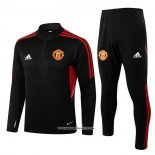 Sweatshirt Tracksuit Manchester United Kid 22/23 Black