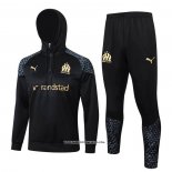 Sweatshirt Tracksuit Olympique Marseille 23/24 Black and Grey