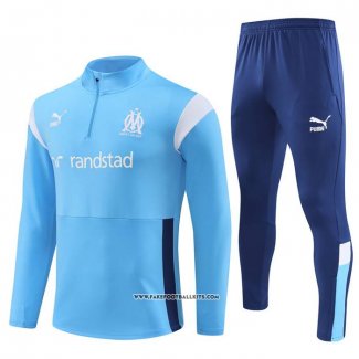 Sweatshirt Tracksuit Olympique Marseille Kid 23/24 Blue