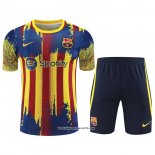 Tracksuit Barcelona Short Sleeve 23/24 Yellow and Blue - Shorts