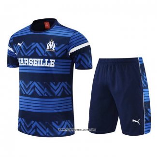 Tracksuit Olympique Marseille Short Sleeve 22/23 Blue - Shorts