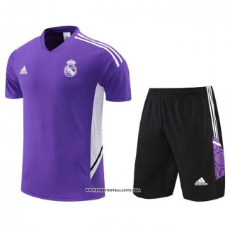 Tracksuit Real Madrid Short Sleeve 22/23 Purpura - Shorts