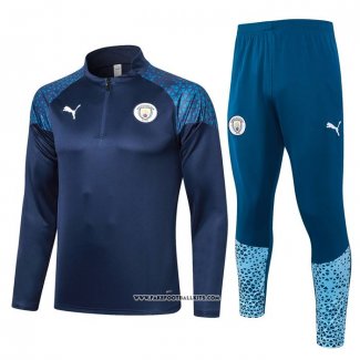 Sweatshirt Tracksuit Manchester City 23/24 Blue Oscuro