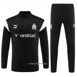 Sweatshirt Tracksuit Olympique Marseille Kid 23/24 Black