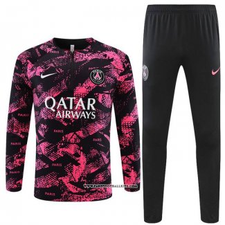 Sweatshirt Tracksuit Paris Saint-Germain 22/23 Black and Rosa