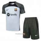 Tracksuit Barcelona Short Sleeve 23/24 Grey - Shorts