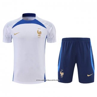 Tracksuit France Short Sleeve 22/23 White - Shorts