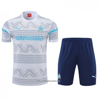 Tracksuit Olympique Marseille Short Sleeve 22/23 Grey - Shorts