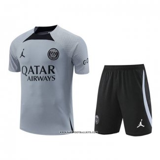 Tracksuit Paris Saint-Germain Jordan Short Sleeve 22/23 Grey - Shorts