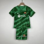 Barcelona Goalkeeper Shirt Kid 23/24 Green